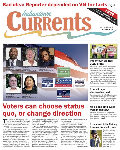 Indiantown Currents August 2020 cover
