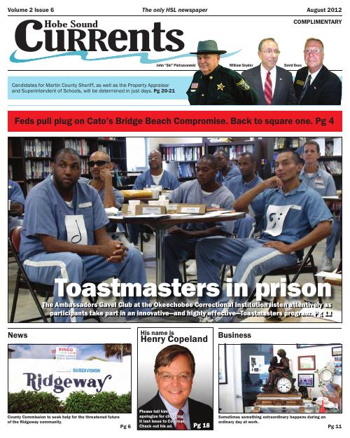Hobe Sound Currents August 2012 cover