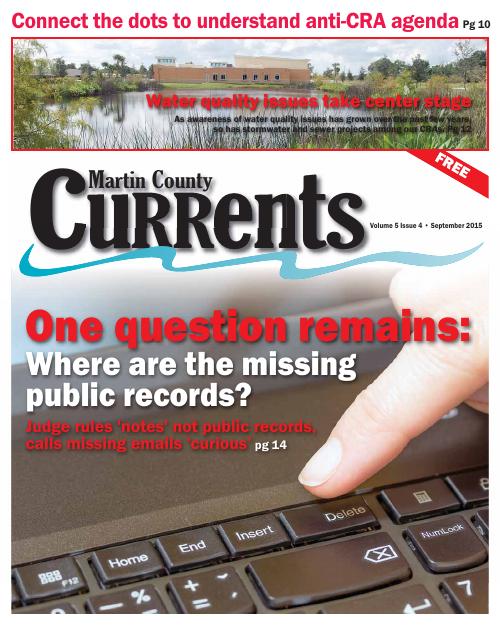 Martin County Currents September 2015 cover