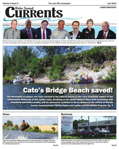 Hobe Sound Currents July 2012 cover